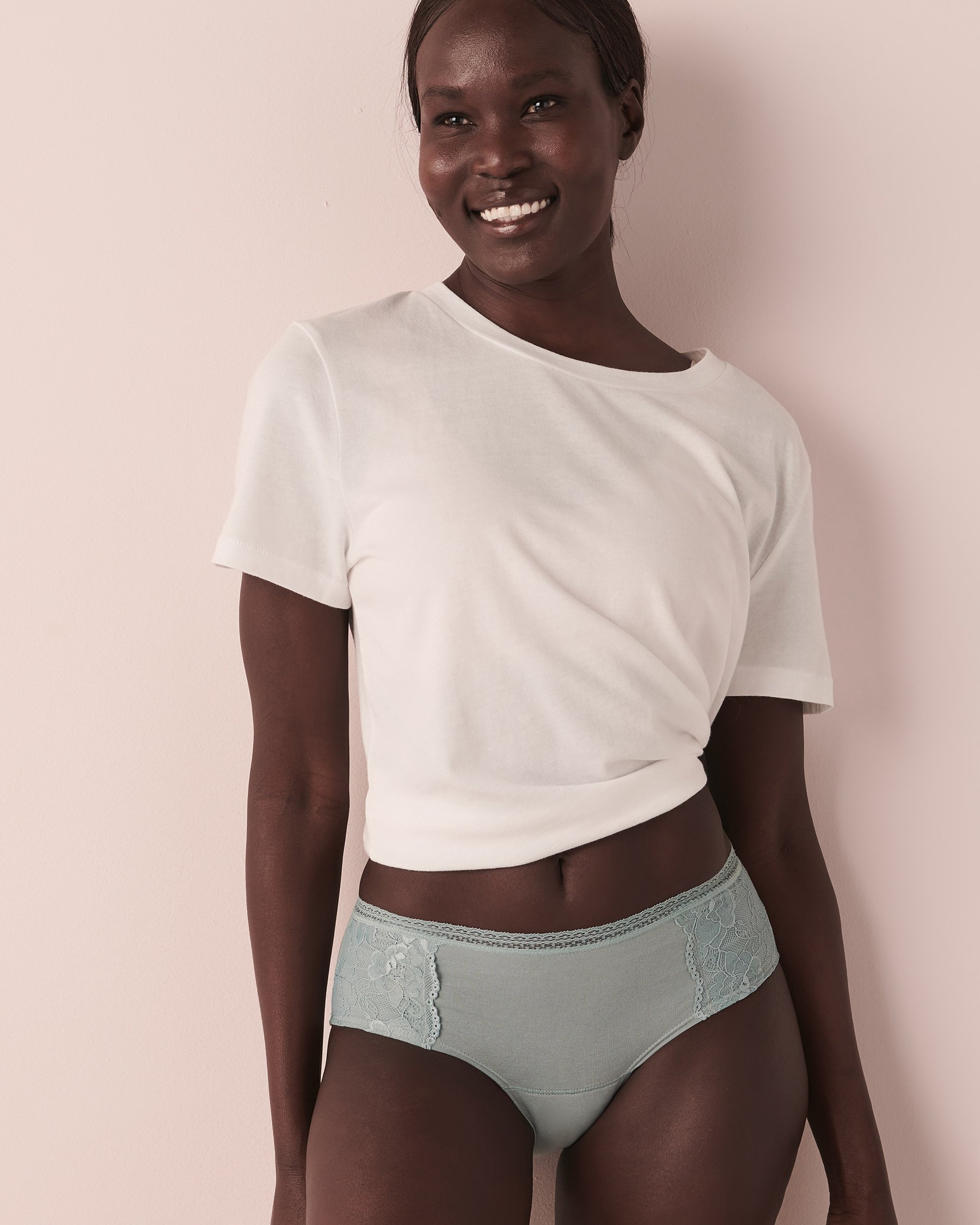 Hiphugger Cotton Period Panty by Newex Icy blue 20300189 - View1