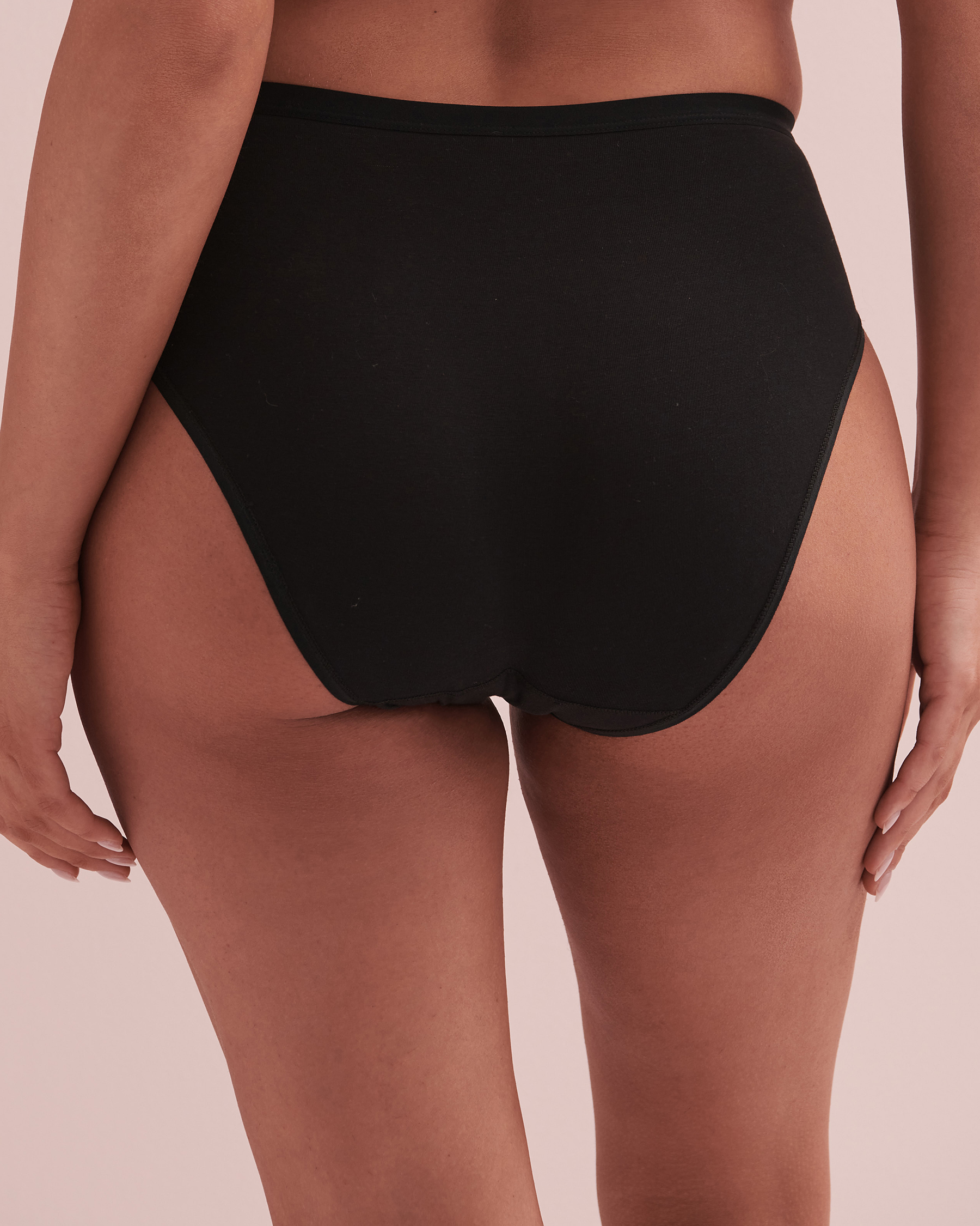 Culotte menstruelle coupe bikini taille haute en coton par Newex Noir 20300190 - Voir2